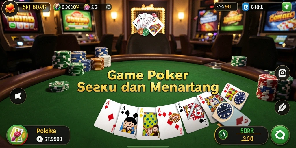 Gameplay seru dari aplikasi Poker 5RT yang penuh tantangan.