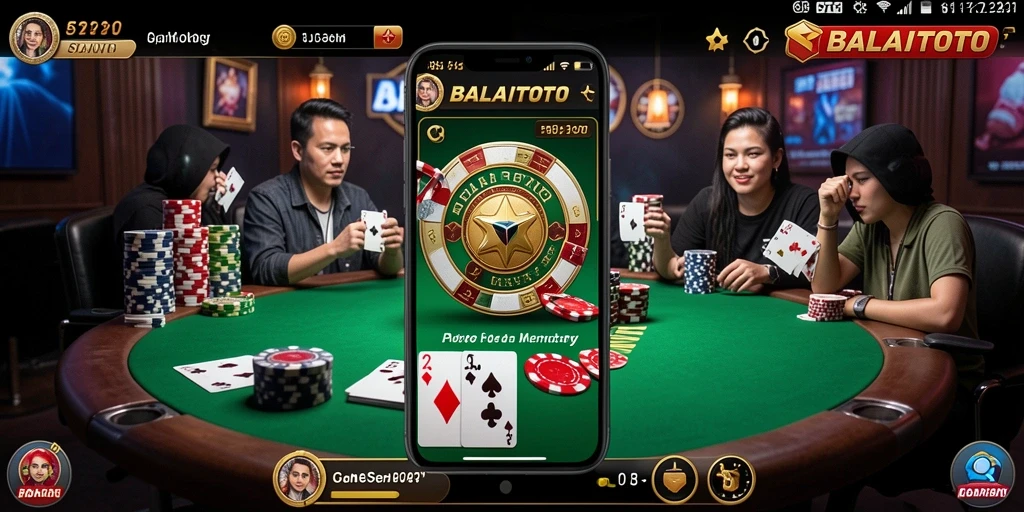 Screenshot gameplay BALAITOTO menampilkan aksi seru permainan Poker.