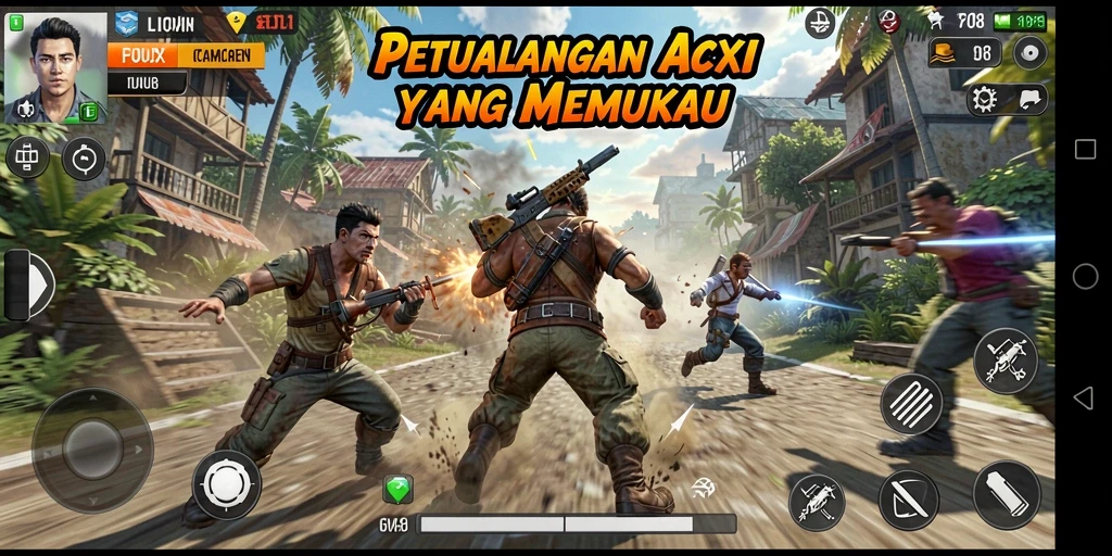 Tampilan gameplay F08 yang seru dan penuh aksi.