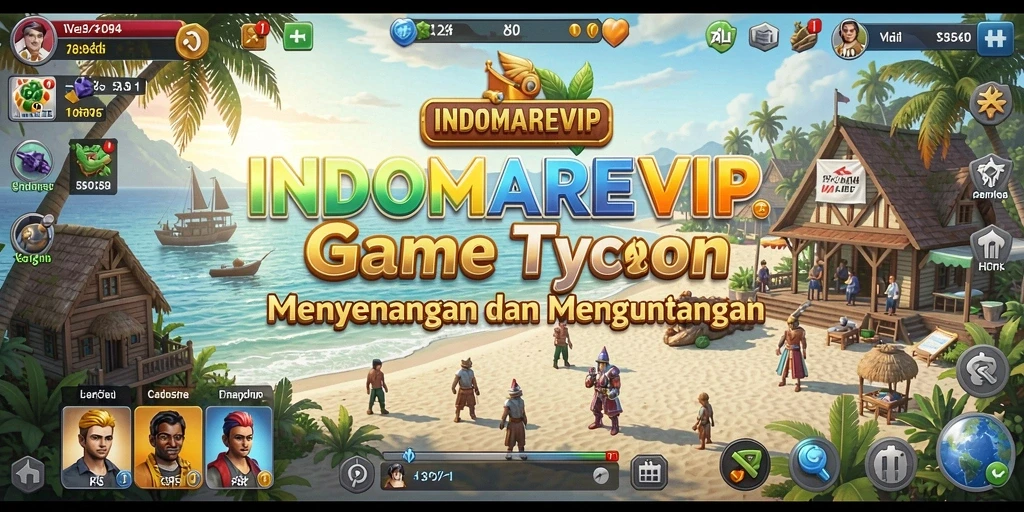 Tampilan gameplay Tycoon dari INDOMAREVIP yang menarik dan interaktif.