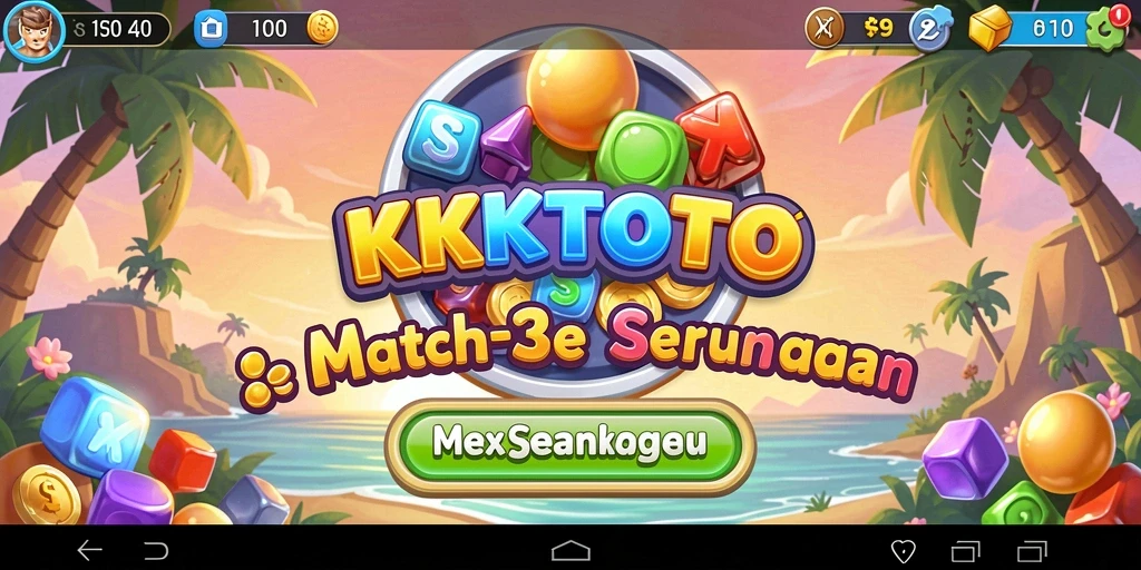 Gameplay seru KPKTOTO dengan tantangan Match-3 yang menarik.