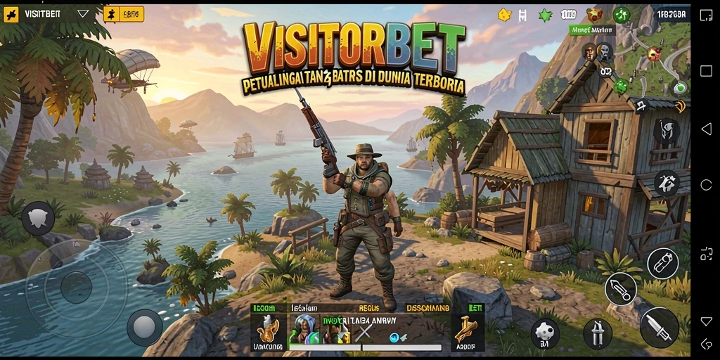 Tangkapan layar gameplay VISITORBET yang menunjukkan kebebasan eksplorasi dunia terbuka.