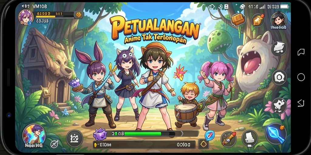 Tampak aksi seru dari gameplay VM108 dalam dunia anime.